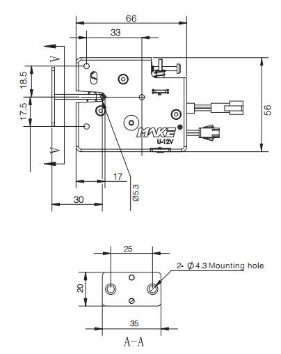 Electromagnetic lock MK760-001 - Vending Machine Lock - 1